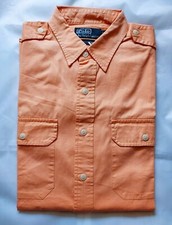 CAMICIA RALPH LAUREN CLASSIC FIT  Tg. M - SHIRT RL POLO INDIAN ORANGE LONGSLEEVE