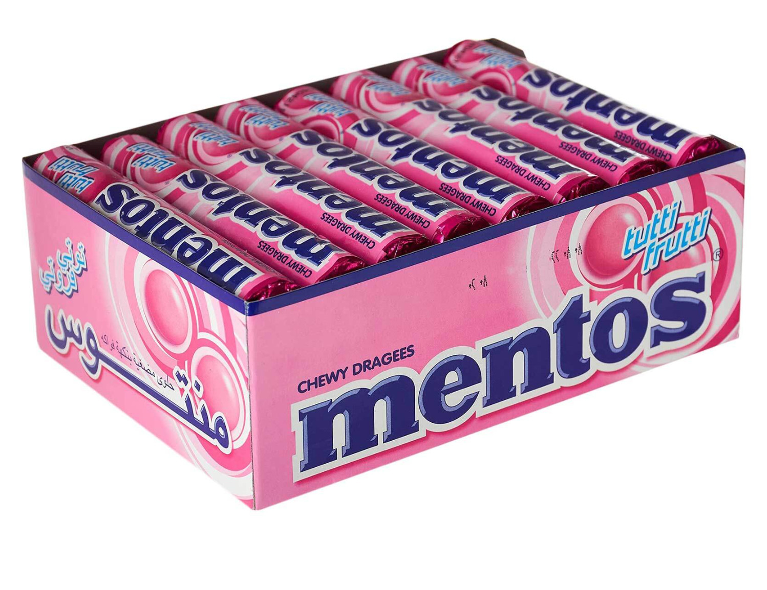 24 Pack X Mentos Chewy Candy Tutti Frutti Flavor Halal (29 Gram) ⭐FAST SHIPPING⭐