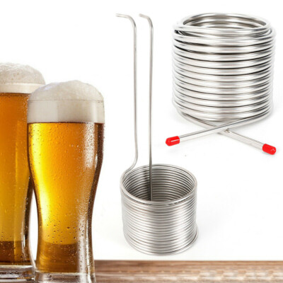 50' Brew Supply Stainless Steel Wort Chiller Cooling Coil Pipe Double Layer US