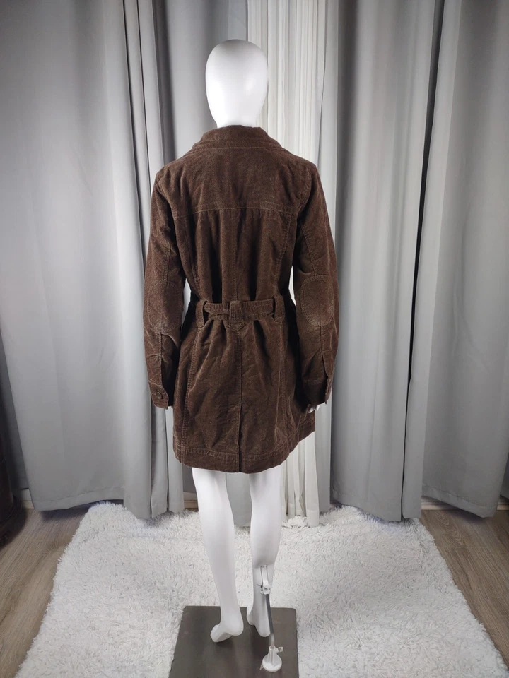 Gabardina Sonoma Life + Style marrón con cinturón de algodón, forrada, bolsillos talla pequeña Foto 4 de 4