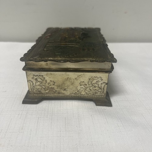 Oriental Pagoda Metal Trinket Box - Picture 5 of 11