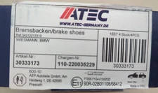 ATEC 30333173 Brake Shoe Set Parking Brake for BMW - New