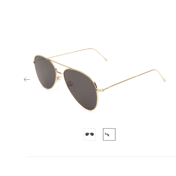 Illesteva Wooster Sunglasses Gold/Grey with Case Illesteva Wooster Sunglasses Gold/Grey Flat New with Hard  main image 2