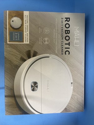 Mahli Robotic 3-In-1 Vacuum Cleaner with Intelligent Omni-Directional Sweeps Mop