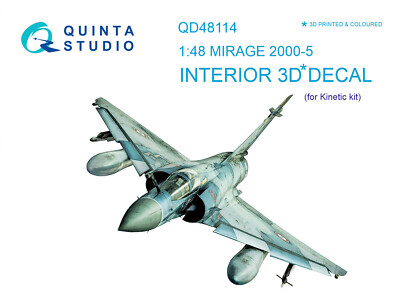 Quinta Studio 1/48 Mirage 2000-5 3D-gedrucktes & farbiges Interieur...