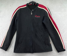 Indian Motorcycle Jacket Womens Large Varsity Full Zip Embroidered Black