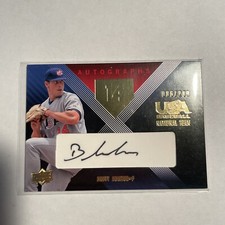 2008 USA Baseball National Team Signatures Black #10 Brett Hunter /249