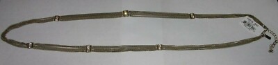 VIVI (COOKIE LEE) RIVE GAUCHE LONG NECKLACE 16515 NEW MRP $42 DARK BRASSTONE NEW