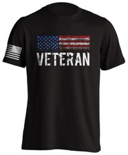 United States Veteran Patriotic US Flag Short-Sleeve T-Shirt Proud Military New