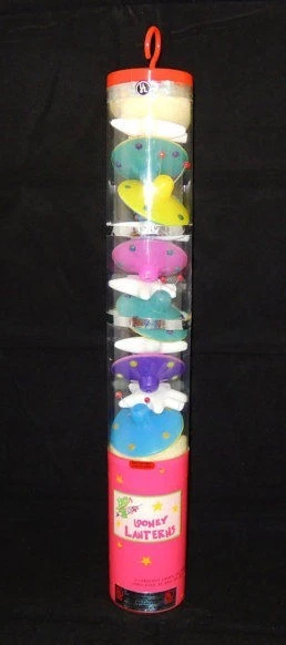 6 luces de fiesta retro de juguete nave espacial + estrellas Looney linterna árbol de Navidad  Foto 2 de 4