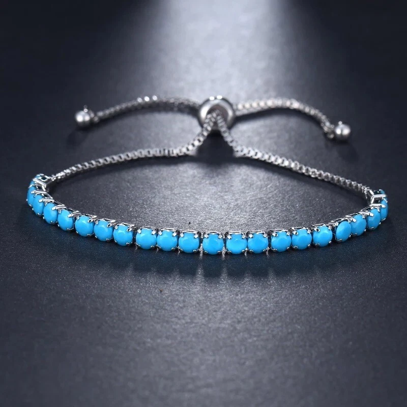Pulsera Bolo Tenis Circonita Azul Turquesa ZARD Foto 3 de 4
