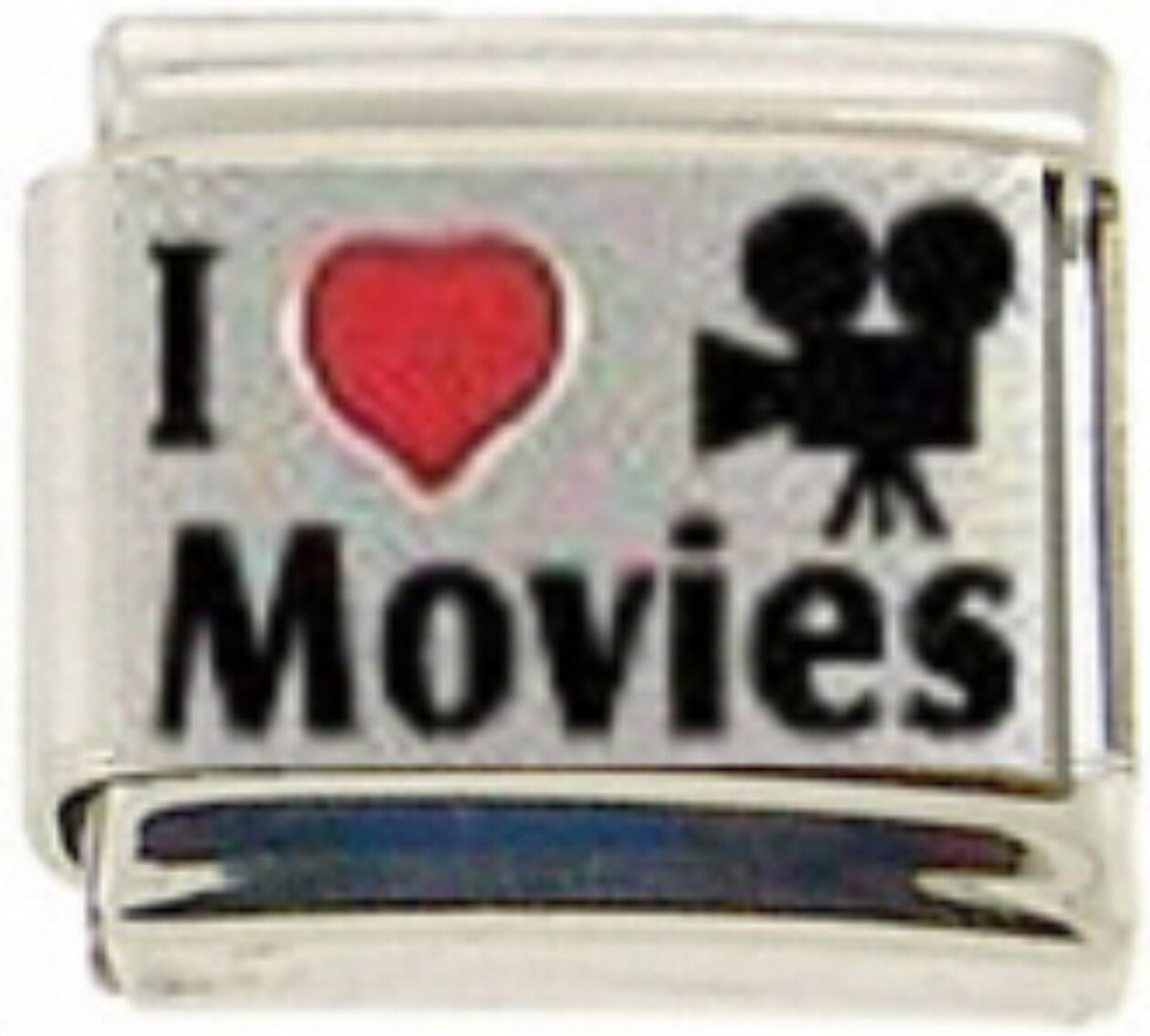 Stylysh Charms DRAMA I LOVE MOVIES RH Laser Italian 9mm Link Charm - Stainless Steel - View #12