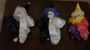 porcelain head clown dolls