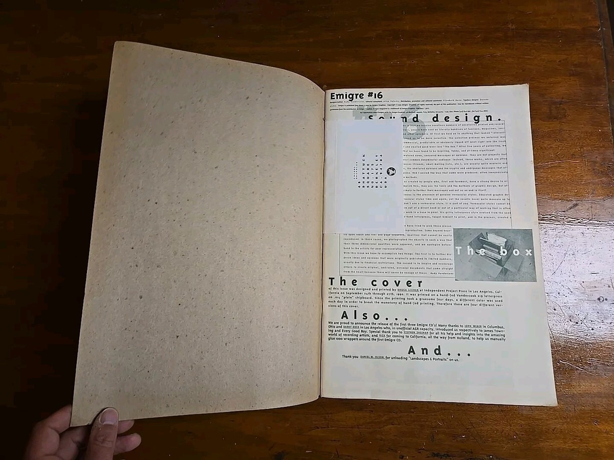 アート・デザイン・音楽 EMIGRE Magazine 16 Emigre, No. 16