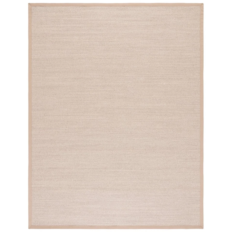 SAFAVIEH Contemporary Natural Fiber Sisal and Linen Bordered Area Rug Marble - Image 2 of 4
