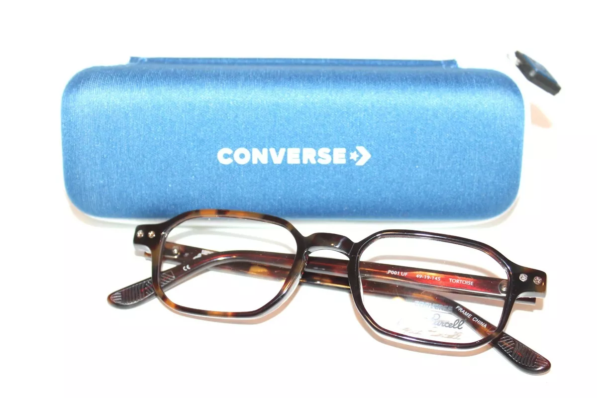 NEW CONVERSE JACK PURCELL P001 UF TORTOISE EYEGLASSES RX FRAMES 49 19 145 W CASE