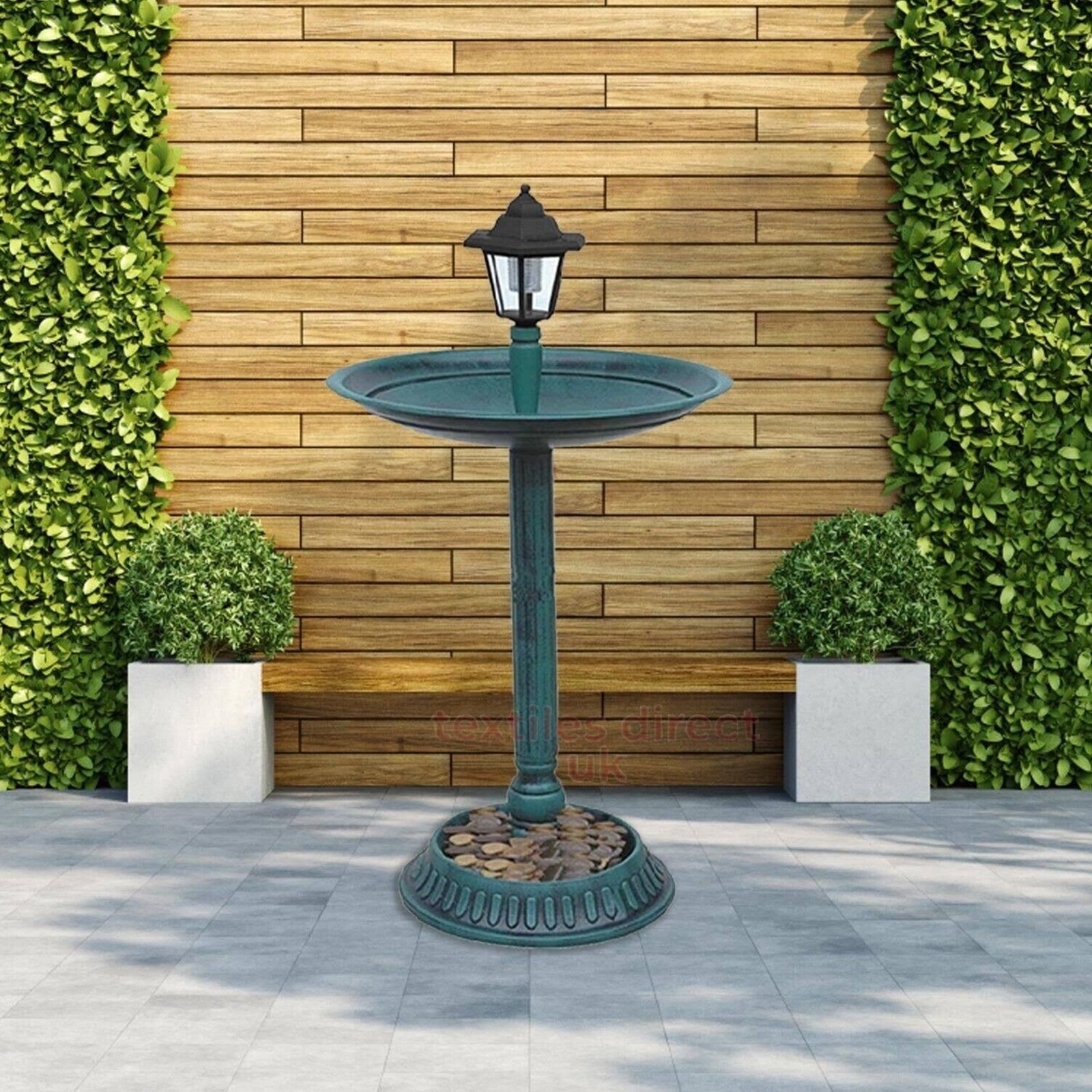 SOLAR BIRD HOTEL FEEDER & BATH WITH SOLAR LIGHT GARDEN & BIRDS TABLE STATION 5054667300336 eBay