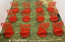 BattleTech - Radar Blips - 12x Battlemechs Numbered 1-12
