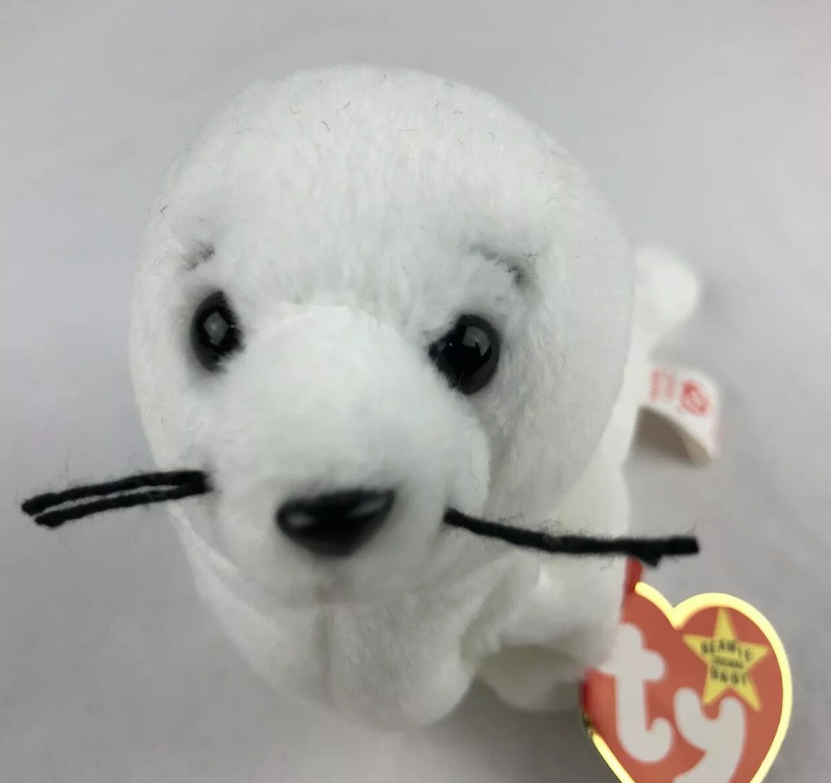 Ty Beanie Baby White SEAMORE the SEAL w Errors 4029 DOB 12 14 96 Tag 1993 PVC