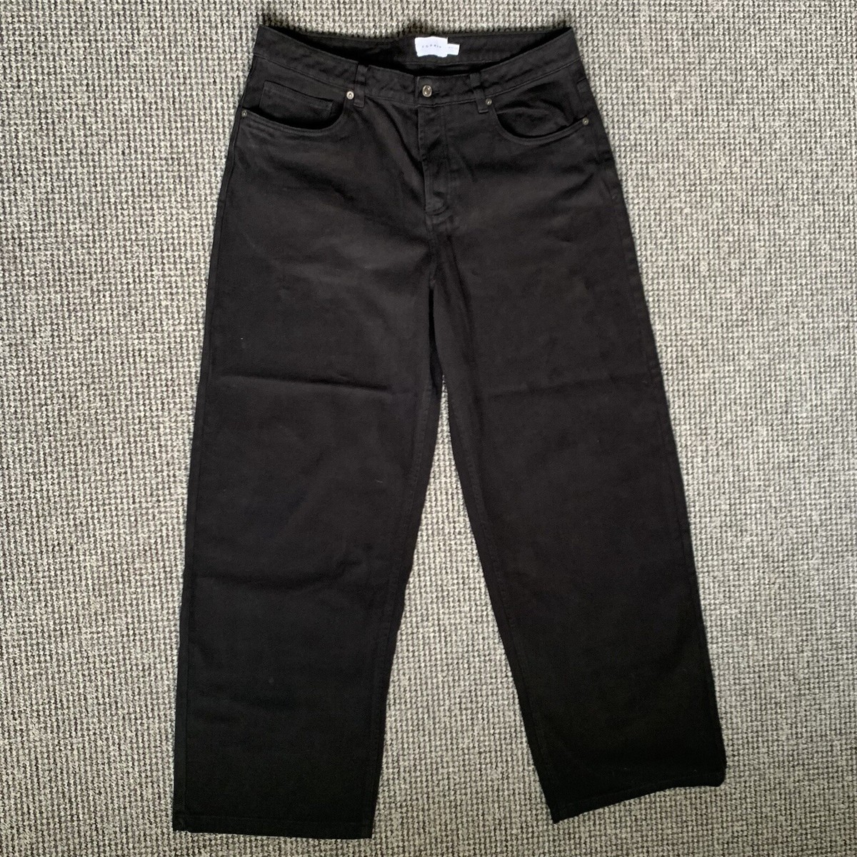 Topman Wide Baggy Jeans Black Size 34” Waist
