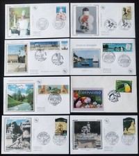 FDC sur soie 2005 8 Enveloppes 1er Jour Avec Série Jardins De France