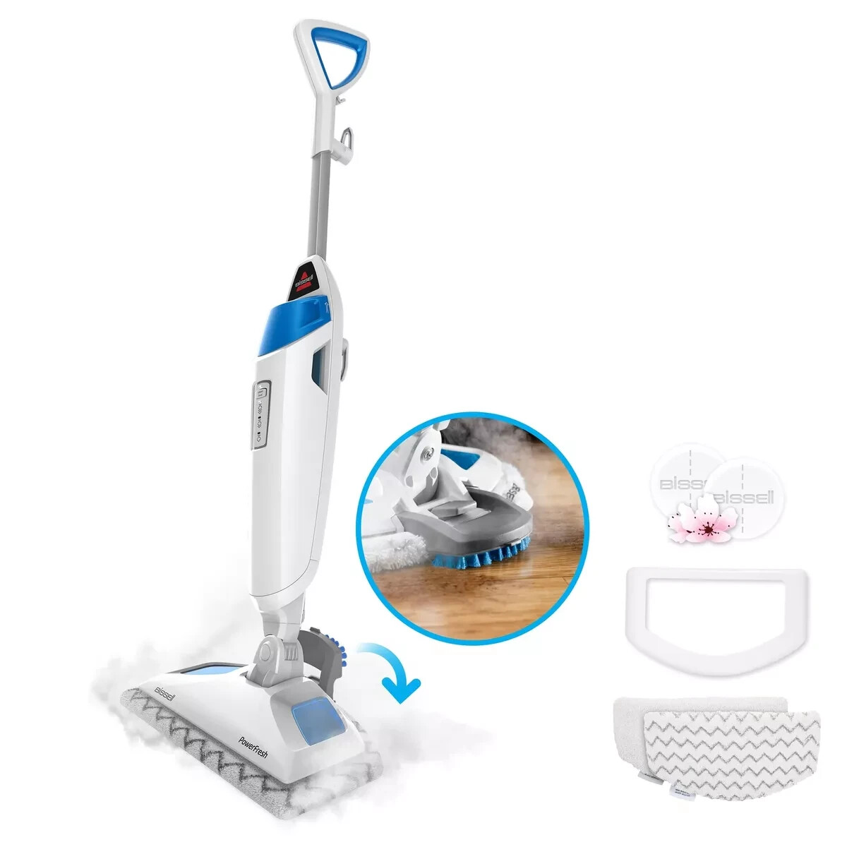 Bissell Powerfresh 1940 Steam Mop Cleaner for Tile and Hardwood Floors in Blue-image