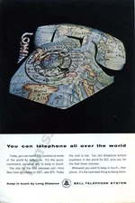 1964 AT&T Bell System Telephone PRINT AD Unique Gift Idea (722)