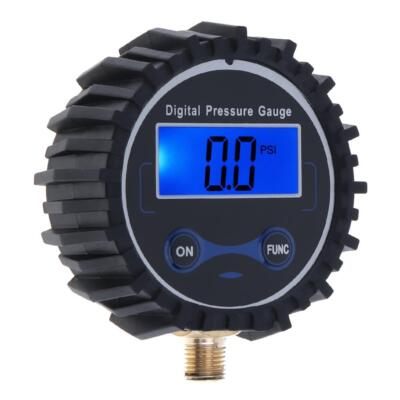 #ad Digital Gas Pressure Gauge 230PSI w 10mm dia Bottom Connector amp;Rubber Protector $11.46