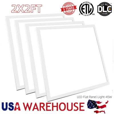 2X2 LED Flat Panel Light,Dimmable, 5800 Lumens, 45 Watts LED Drop Ceiling Lights
