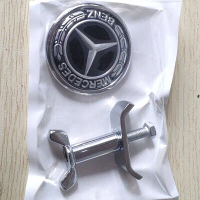 44mm Emblem Front Abzeichen Motorhaube Logo Für Mercedes-Benz C E S Klasse NEU -