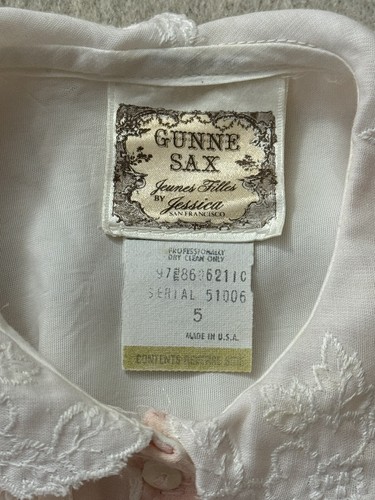 Vintage 70s Gunne Sax Jeunes Filles Jessica San Francisco Dress Youth Girls 5 - Picture 9 of 9