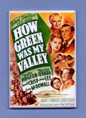 HOW GREEN WAS MY VALLEY *2X3 FRIDGE MAGNET* MOVIE POSTER HOLLYWOOD FILM THEATER