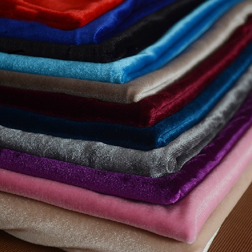 French (Orange) 4 WAY Spandex Stretch Velvet Fabric By The Yard// Smooth Back - Picture 6 of 8