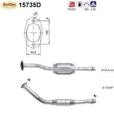 ✅ Katalysator für Citroen Berlingo, Peugeot 306/Partner, 2.0 HDi, 66kW, Euro 2