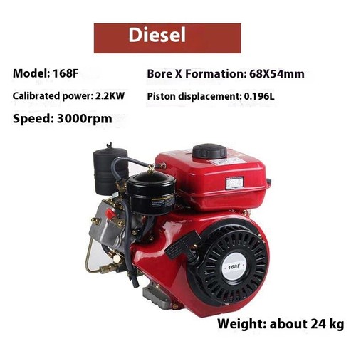 Small diesel engine 168f single-cylinder air-cooled micro-tiller pump generator - Picture 11 of 14