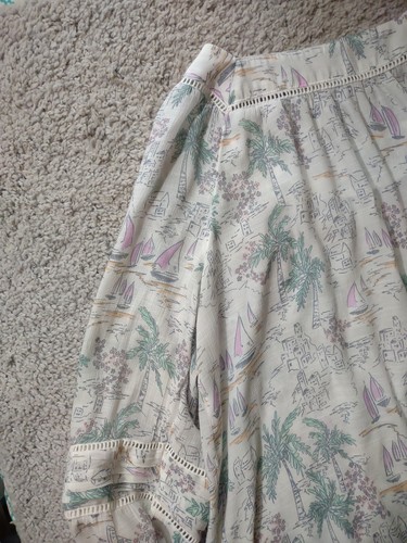 Blusa Lauren Conrad Cottage Core Tropical XL Blusa Cuello Cuadrado Tema Pueblo - Imagen 11 de 14