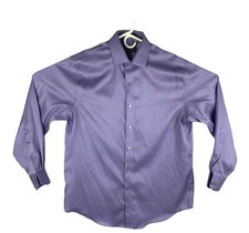 Kenneth Cole New York Men  s Purple Long Sleeve shirt Button Front Sz 16 32/33.