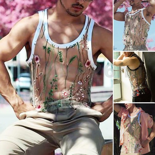 Floral Mesh Vest T Shirts 