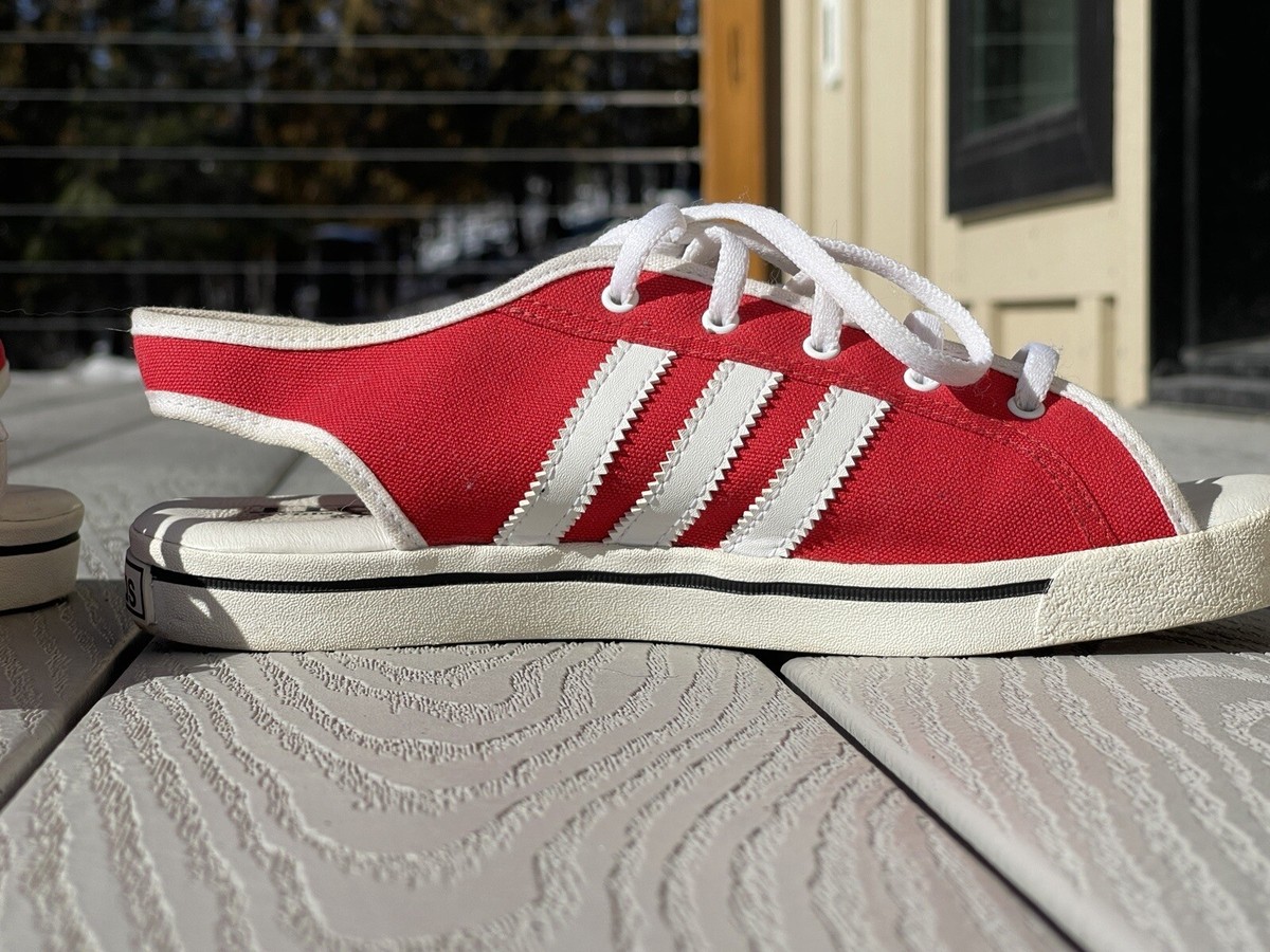 Adidas Women's JEREMY SCOTT SANDALS size US 7 - Red & White RARE