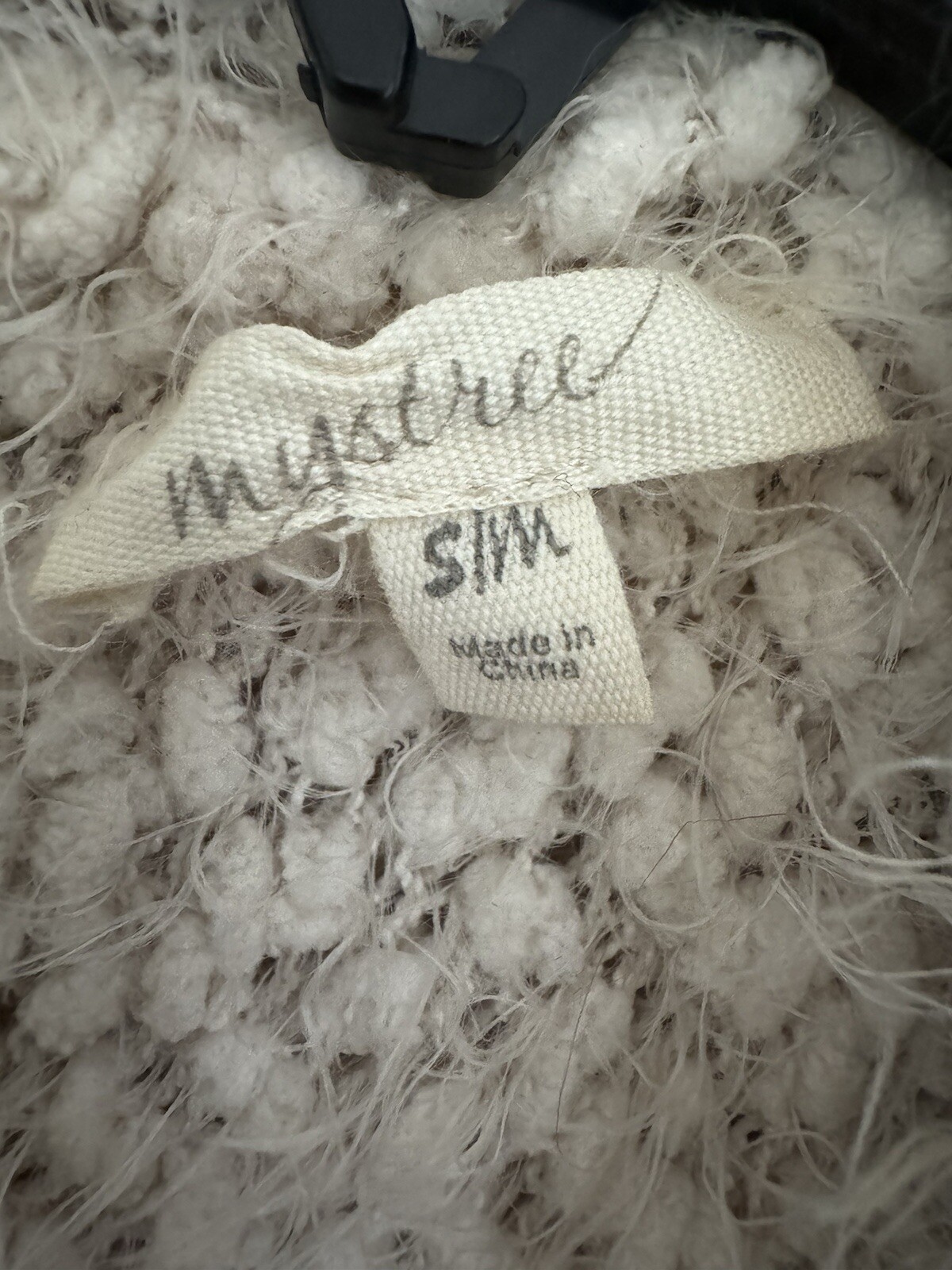 MYSTREE Vest Beige Off White faux fur look Open Front Sleeveless vest jacket S-M thumbnail 6