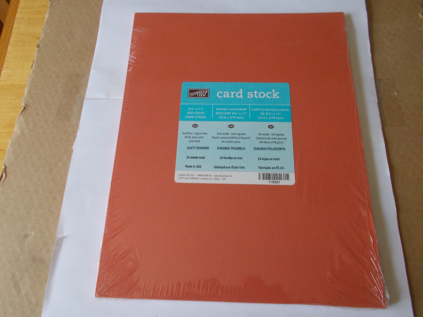 Stampin'Up! Retired In Color DUSTY DURANGO 8 1/2" x 11" Cardstock NEW