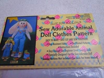 Harold Rabbit Carrot Outfit & Accessories Doll Clothes Pattern #HBP101 (1993)
