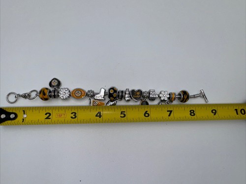 Pittsburgh Steelers CHARM BRACELET WINTER Theme Football FAN - Picture 5 of 6