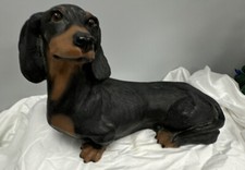 weinner black dog Vintage Resin large Made In USA