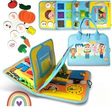 Jouet Livre Educatif et Sensoriel pour Enfant, Planche d'apprentissage