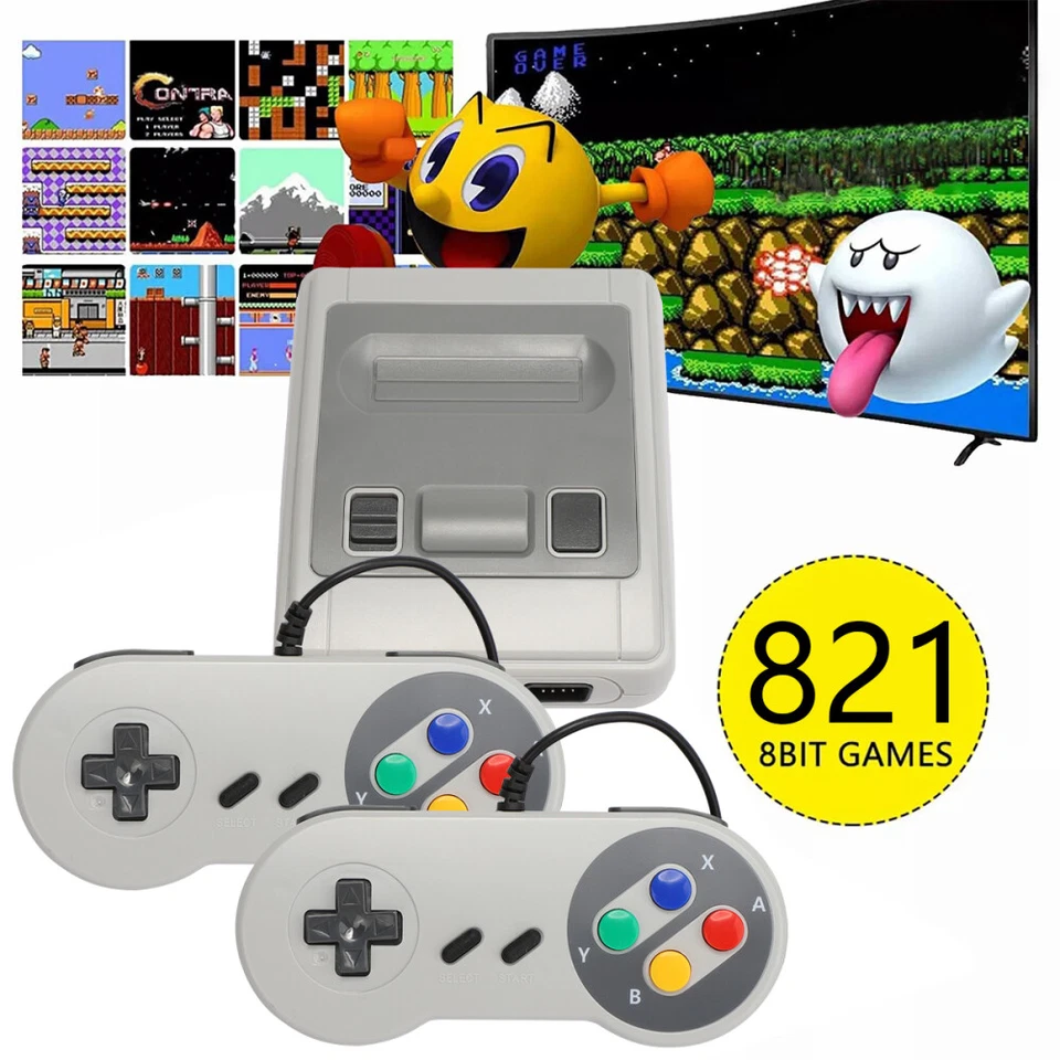 821 Retro Videospielkonsole HDMI HD TV Spiel Stick mit 2 Controller Gamepad NEU - Bild 3 von 4