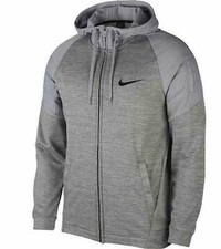  75 NEW Men's Nike Dri-FIT Full-Zip Fleece Training Jacket Hoodie Grey BV2676 S