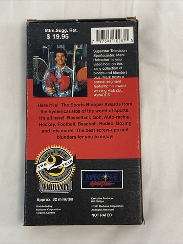 Sports Blooper Awards (VHS, 1991) Mark Hebscher - Picture 2 of 7