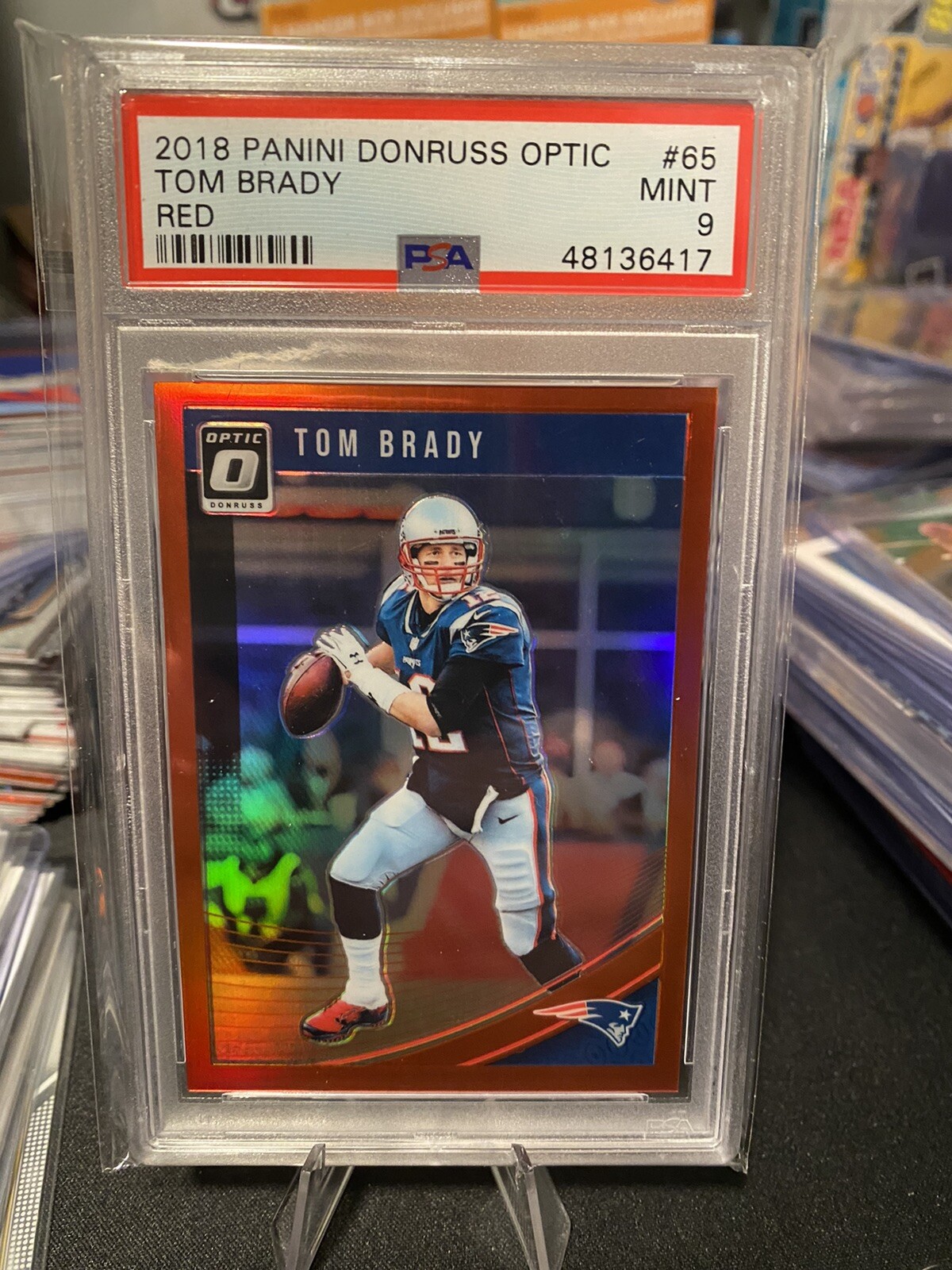 2018 Donruss Optic Tom Brady Red Prizm #28/99 Patriots  POP 6 NONE HIGHER 🐐
