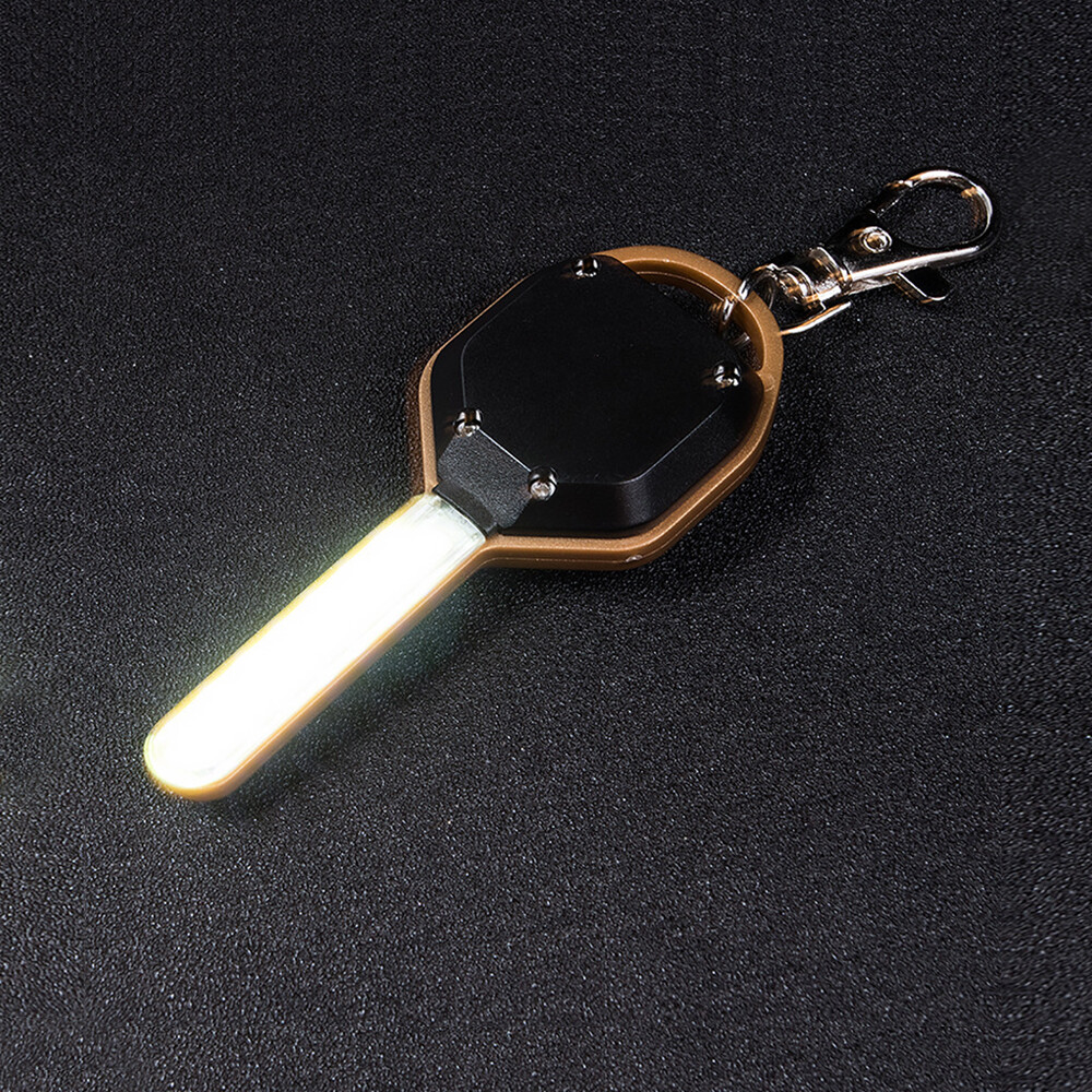 Mini COB LED Camping Flashlight Light Key Chain Key Ring Pocket Torch Lamp - Picture 2 of 12